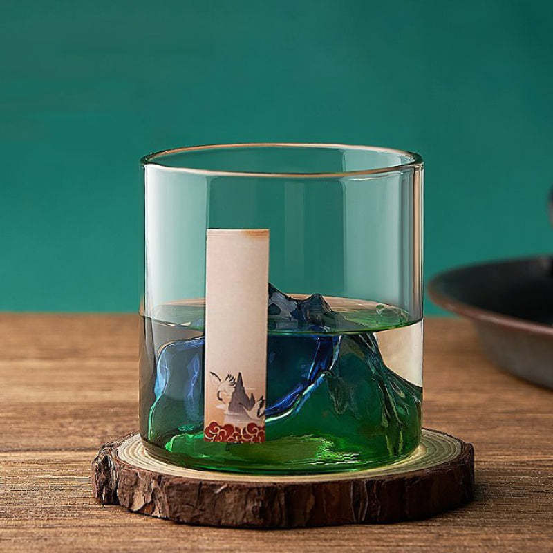 Mountain Shaped Glass Cup-Wine and Whiskey Decanter