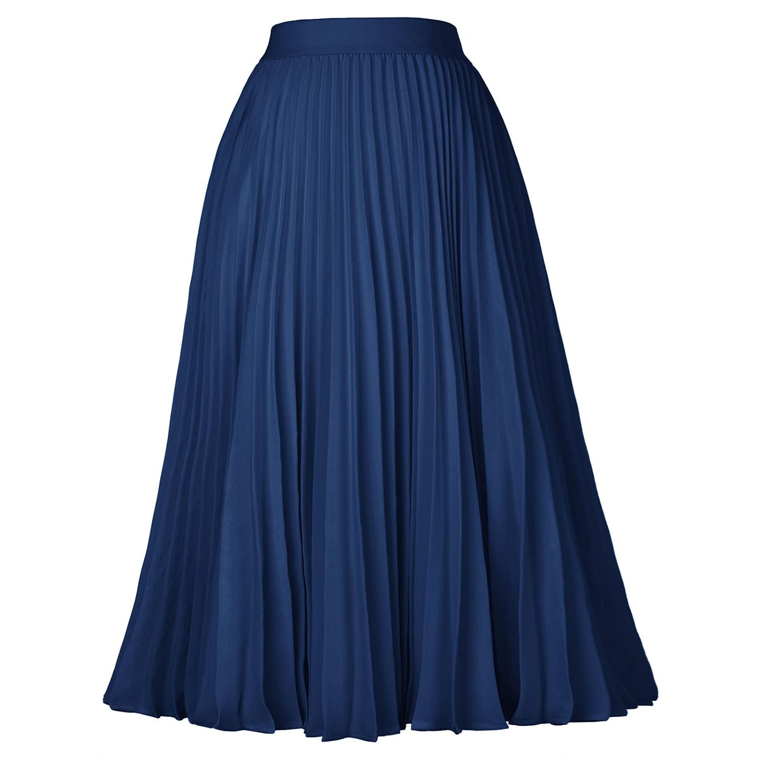 Pleated High Lengt Midi Skirt For Women