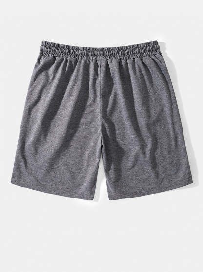 Mid Length Plain Beach Shorts-Waves And Trunks
