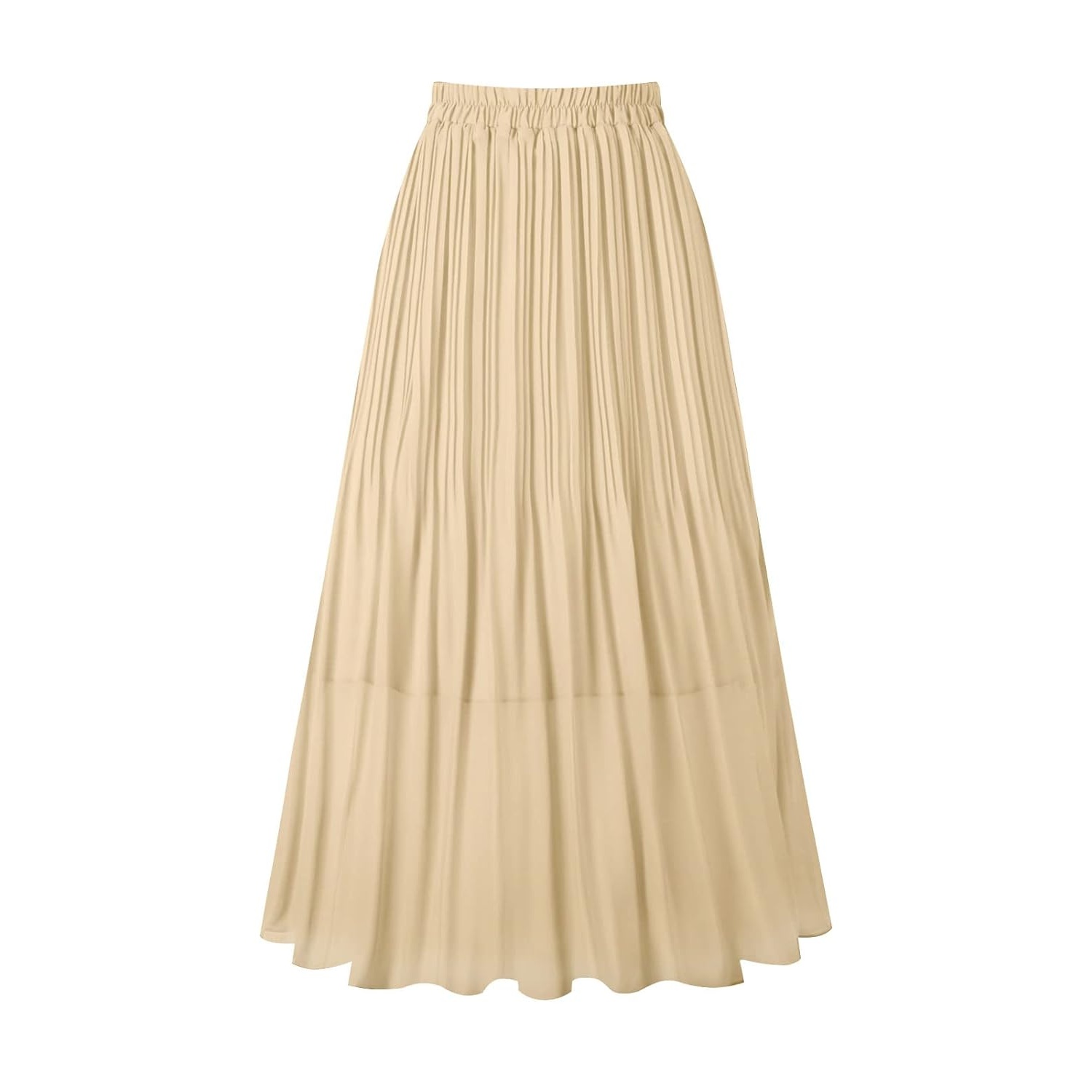 Pleated Chiffon Aline Length Skirt For Women
