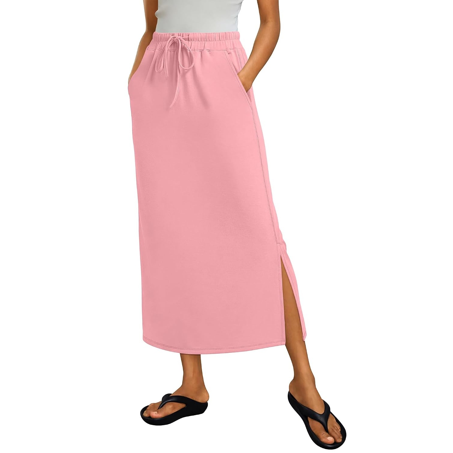Casual Drawstring Maxi Skirt For Women