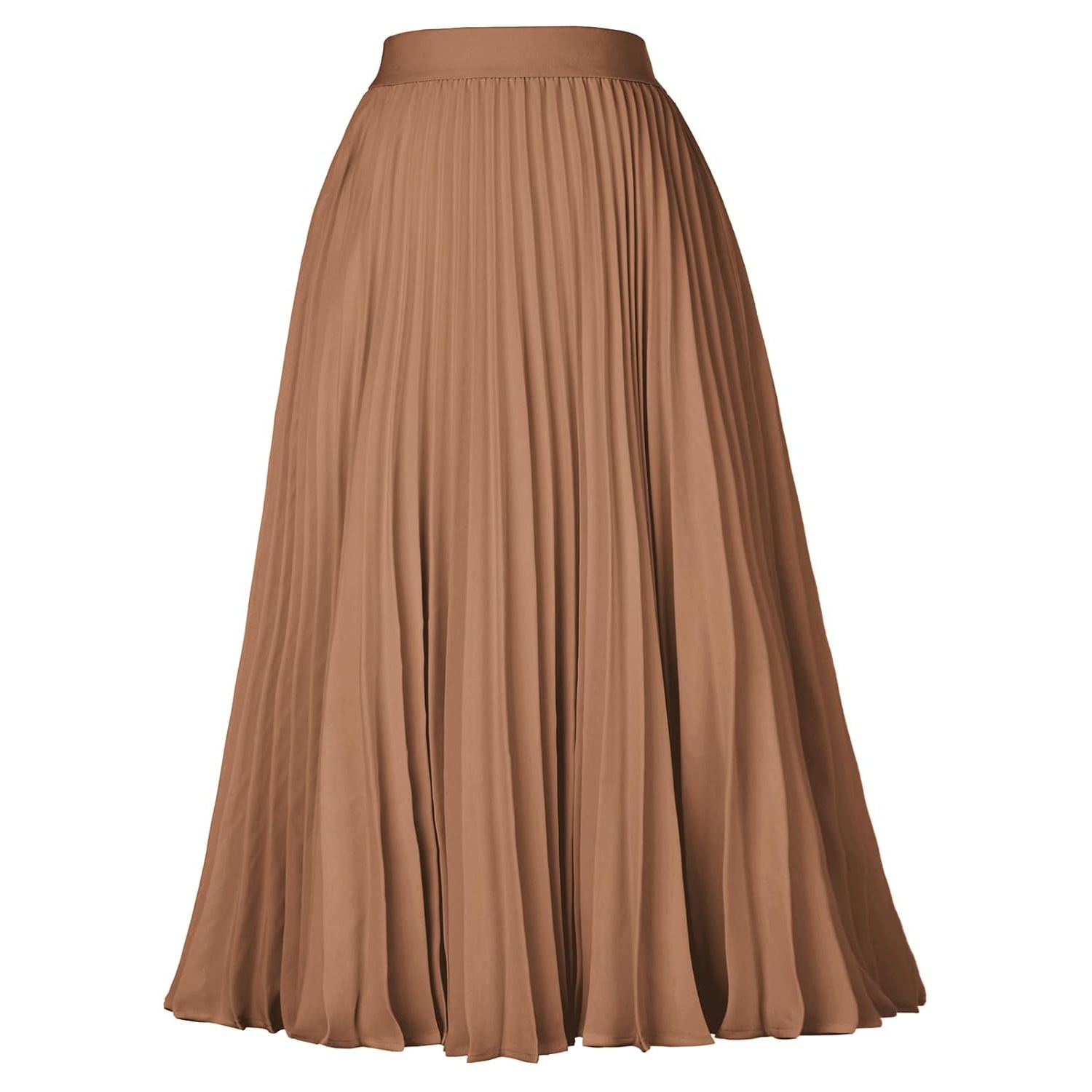 Pleated High Lengt Midi Skirt For Women