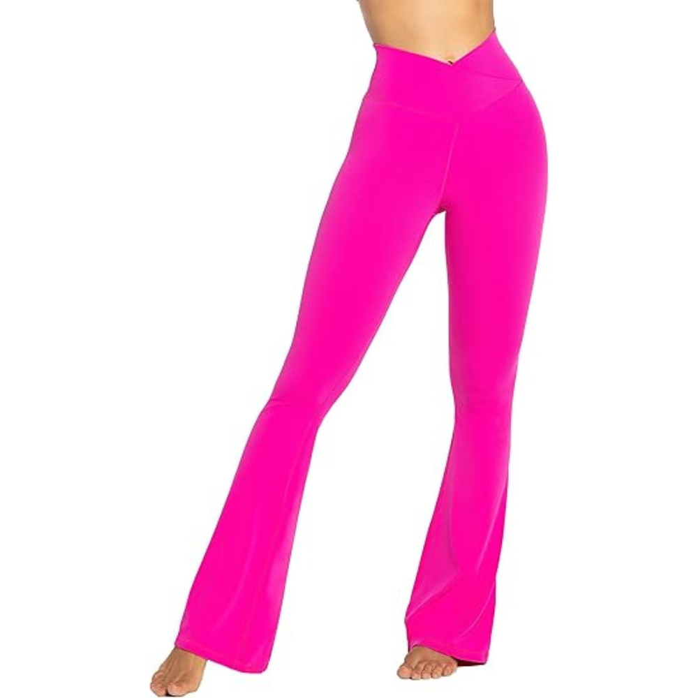Flared Stretch Fit Yoga Pants-Waves And Trunks