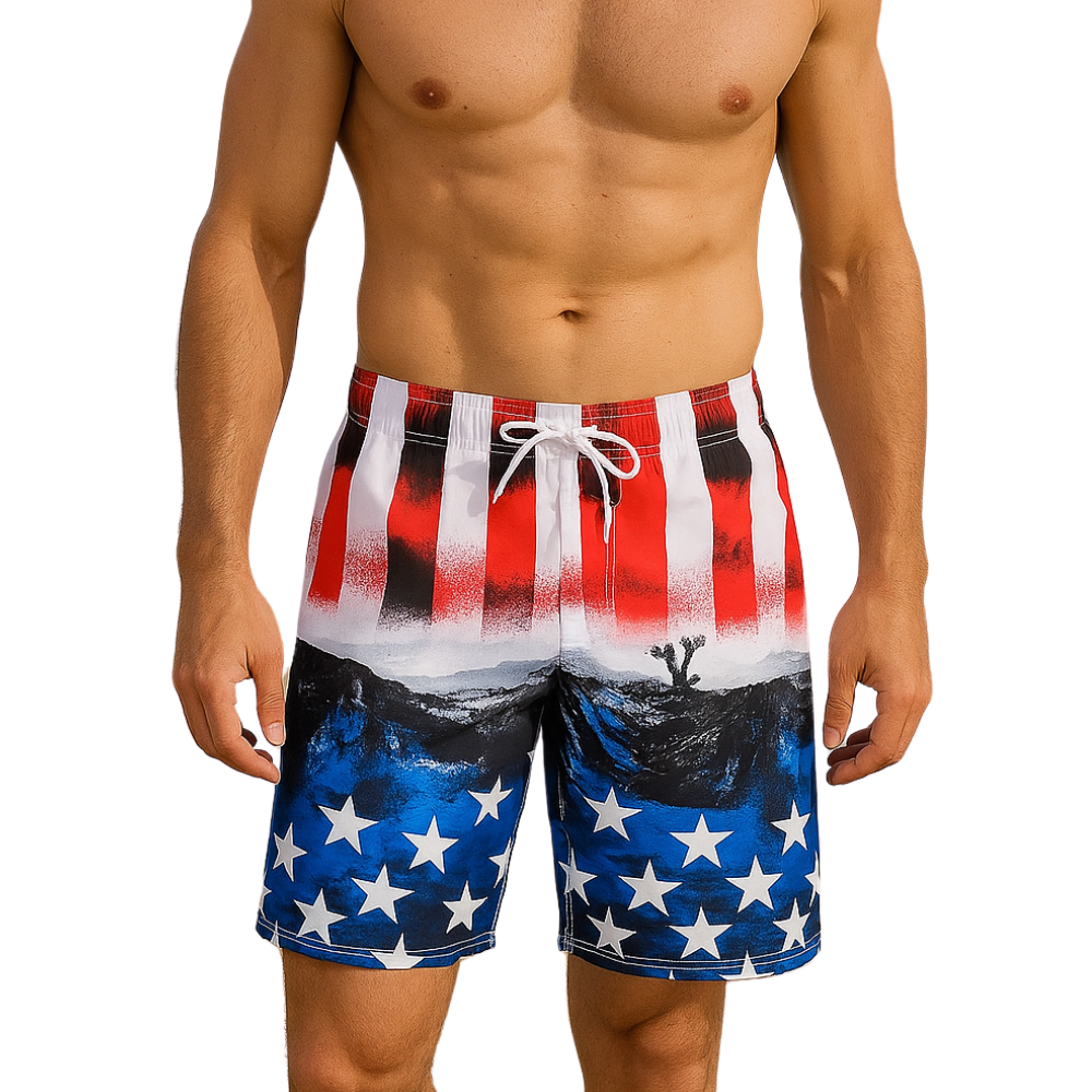 Casual Drawstring Swim Trunks