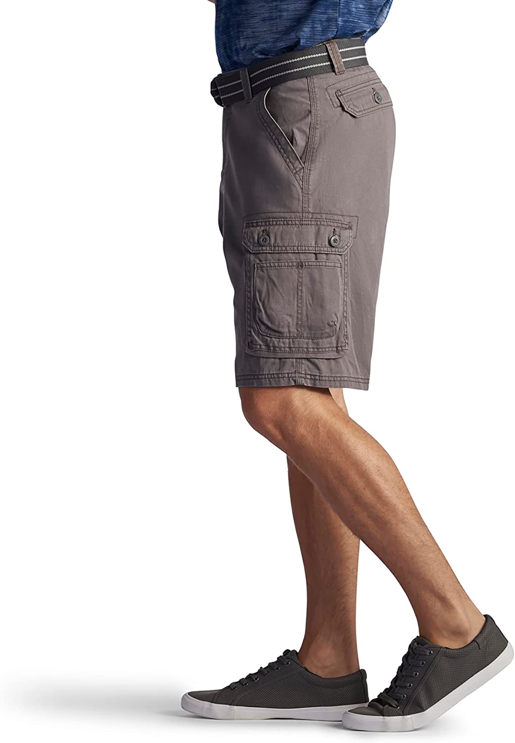 Durable Twill Belted Cargo Shorts-Waves And Trunks