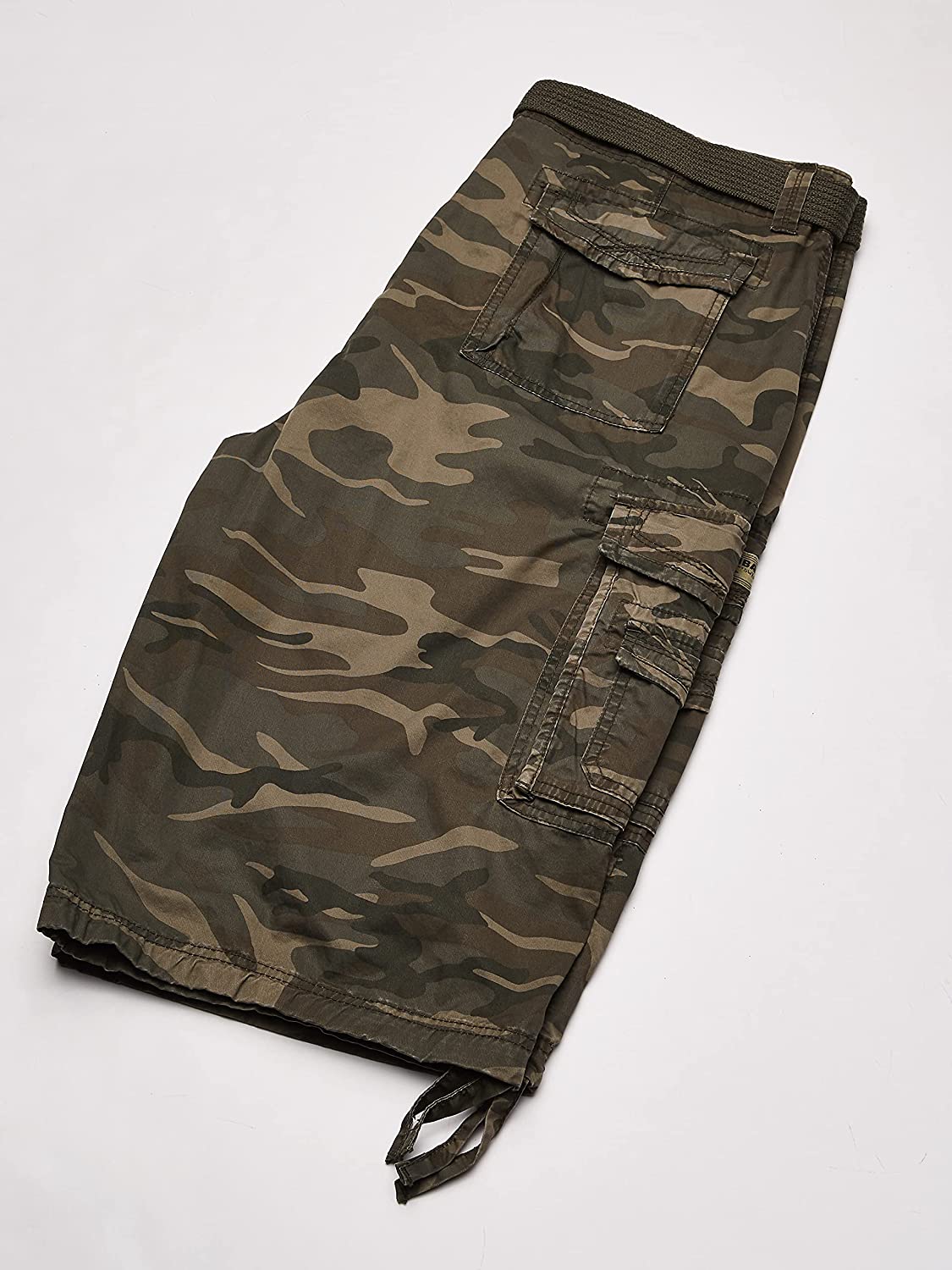 Belted Cargo Shorts With Adjustable Cuffs-Waves And Trunks