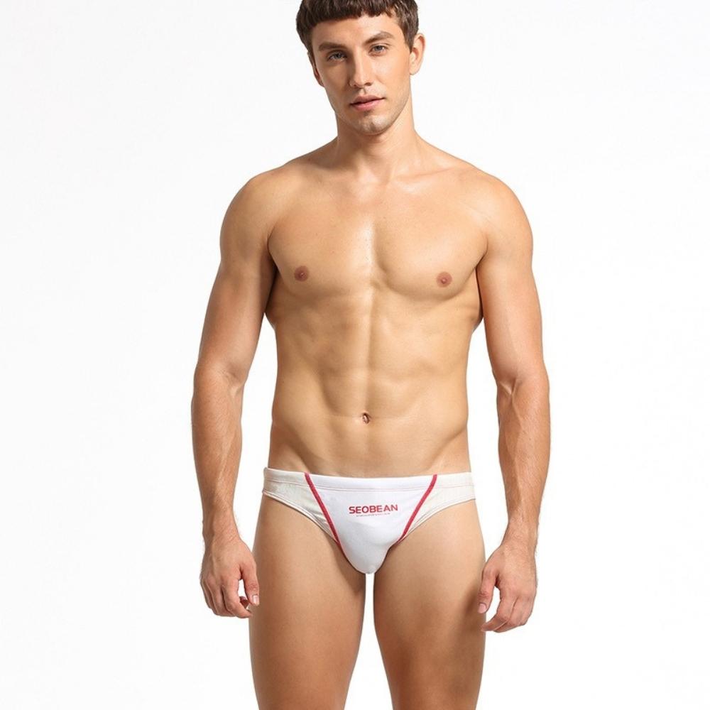 Men's Solid Print Briefs-Waves And Trunks