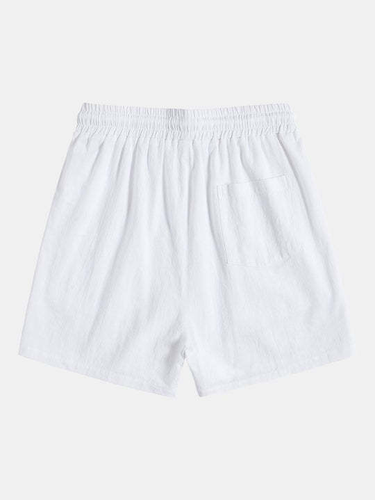 Textured Short Length Beach Shorts-Waves And Trunks