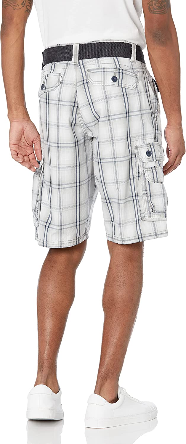Cargo Shorts With Coordinating Belt-Waves And Trunks