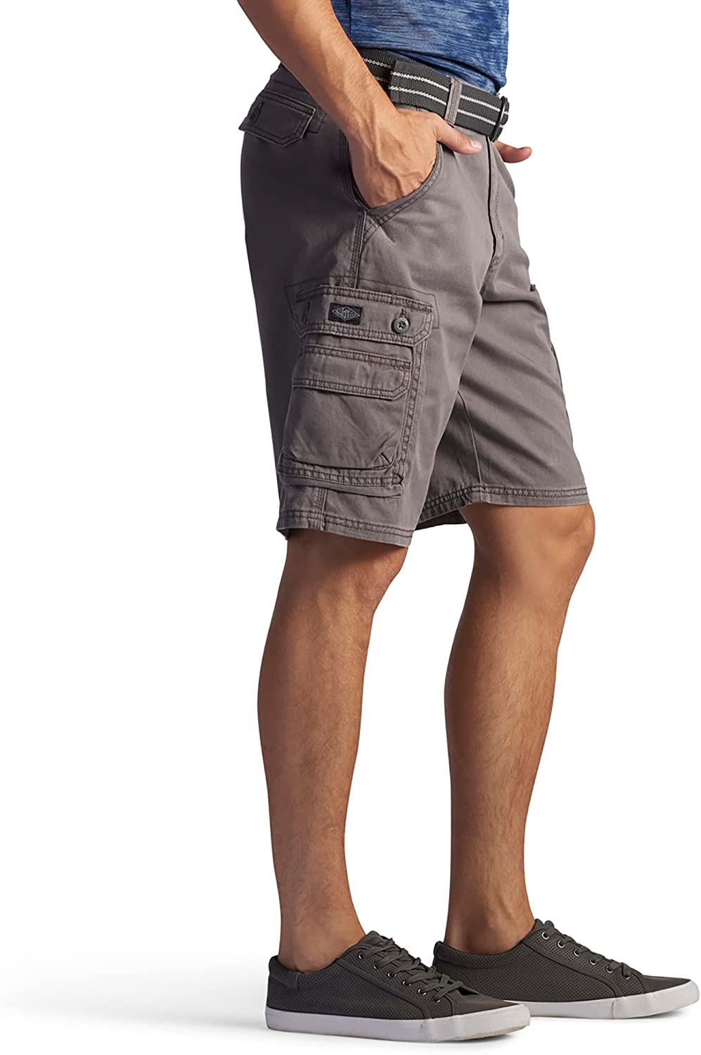 Durable Twill Belted Cargo Shorts-Waves And Trunks