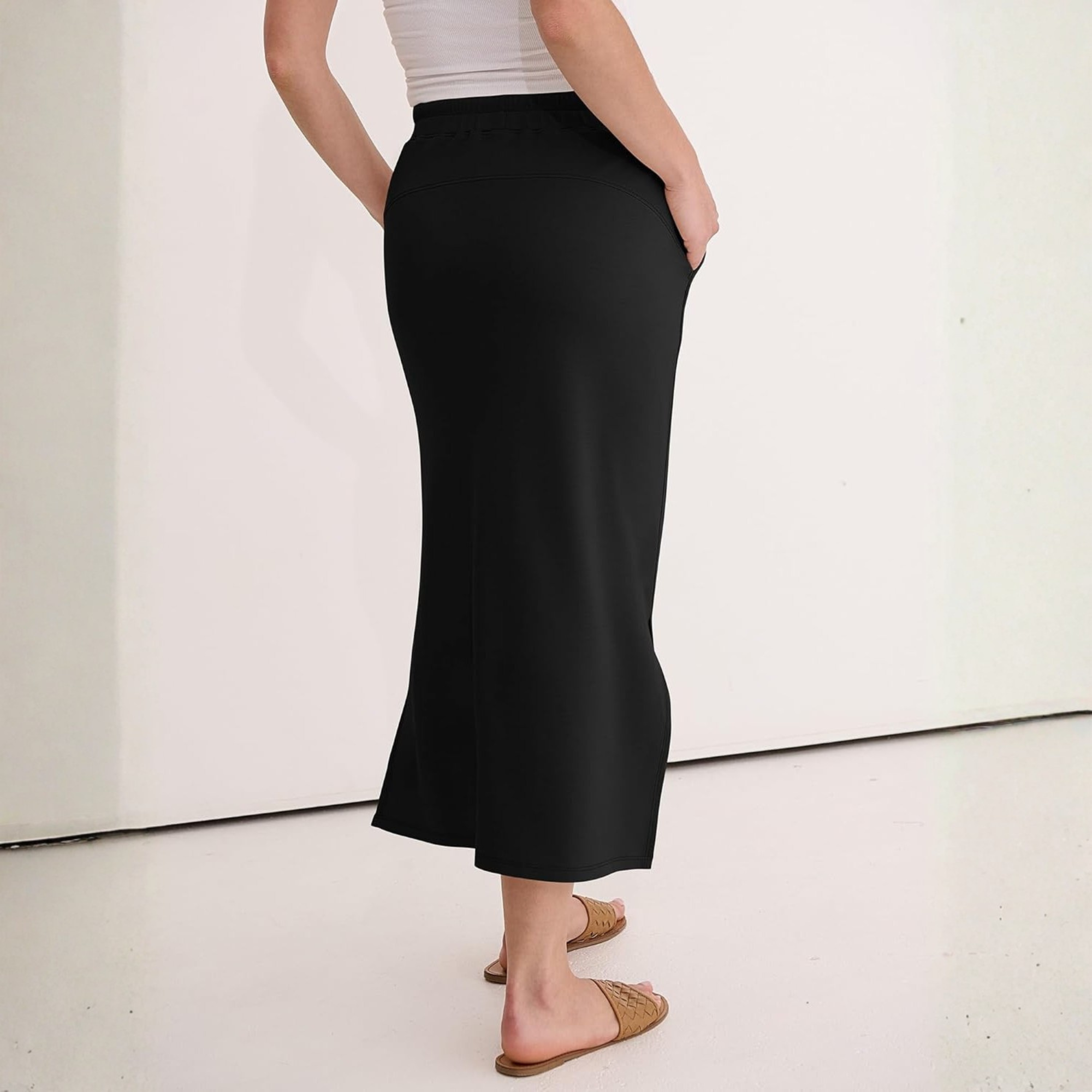 Casual Drawstring Maxi Skirt For Women
