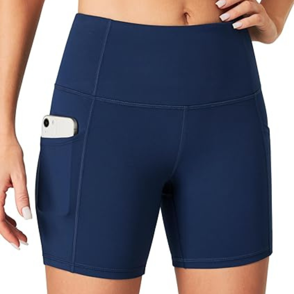 Biker Shorts Pockets Design – Stretch Fabric for Workouts-Waves And Trunks