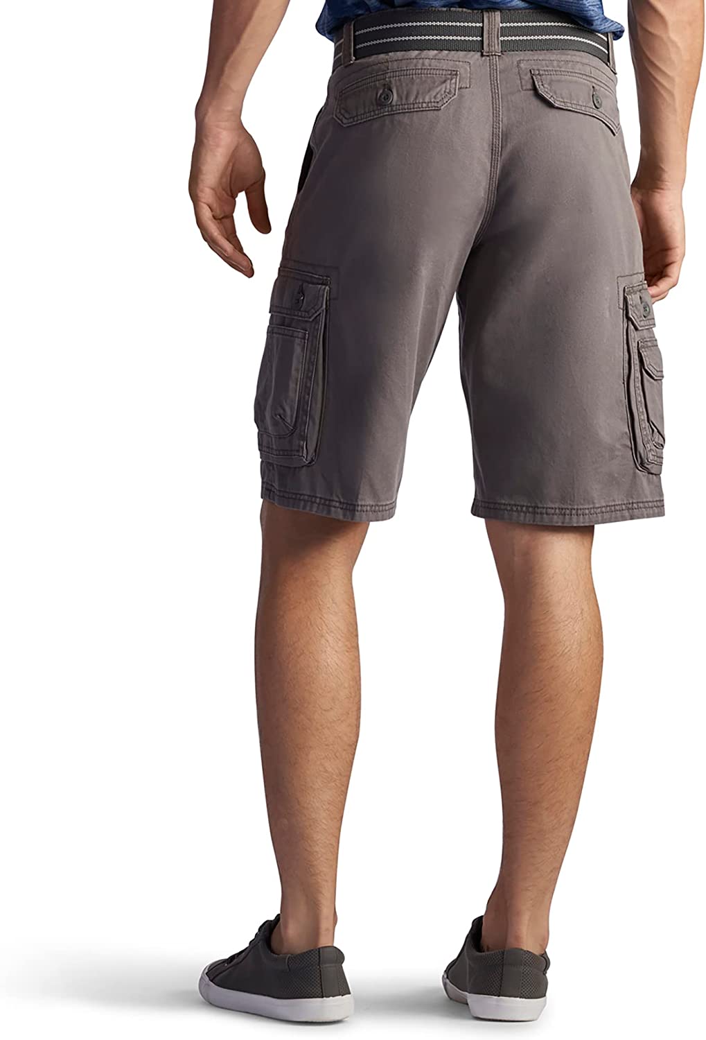 Durable Twill Belted Cargo Shorts-Waves And Trunks
