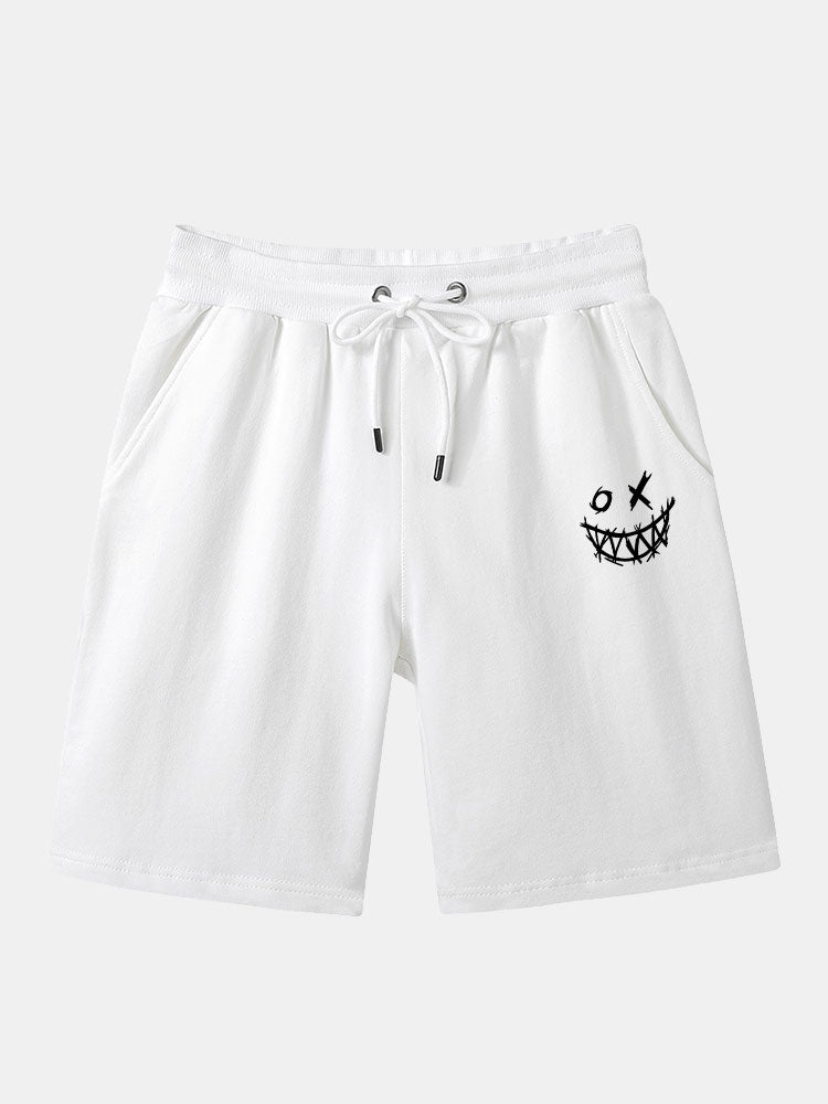 Grimace Print Pattern Mid Length Shorts-Waves And Trunks