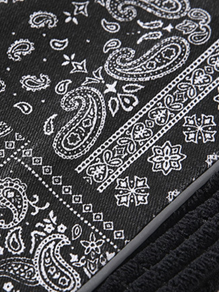 Paisley Print Corduroy Pants-Waves And Trunks