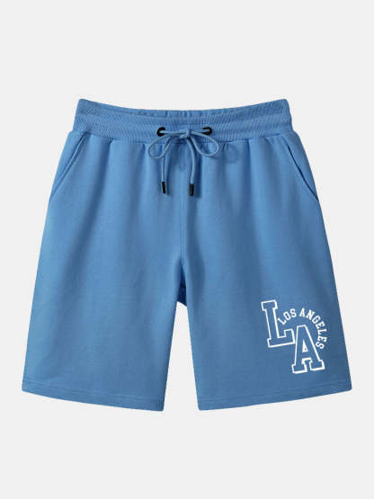 LA Printed Mid Length Shorts-Waves And Trunks