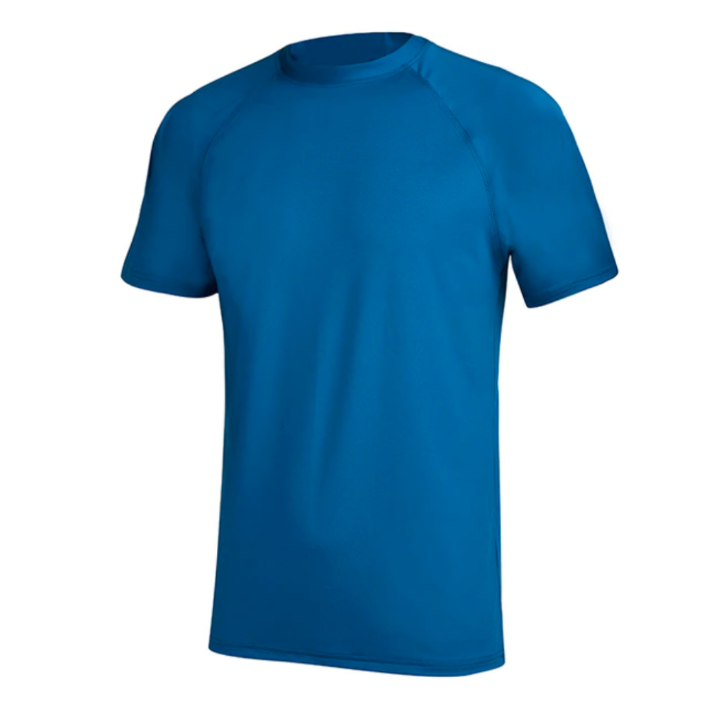 Blue Short Sleeve Surfing T-Shirt-Waves And Trunks
