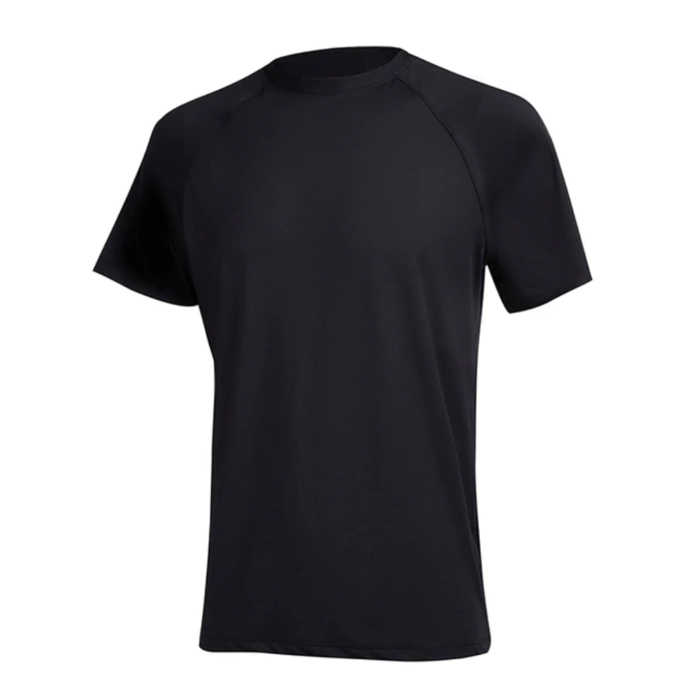 Black Short Sleeve Surfing T-Shirt-Waves And Trunks