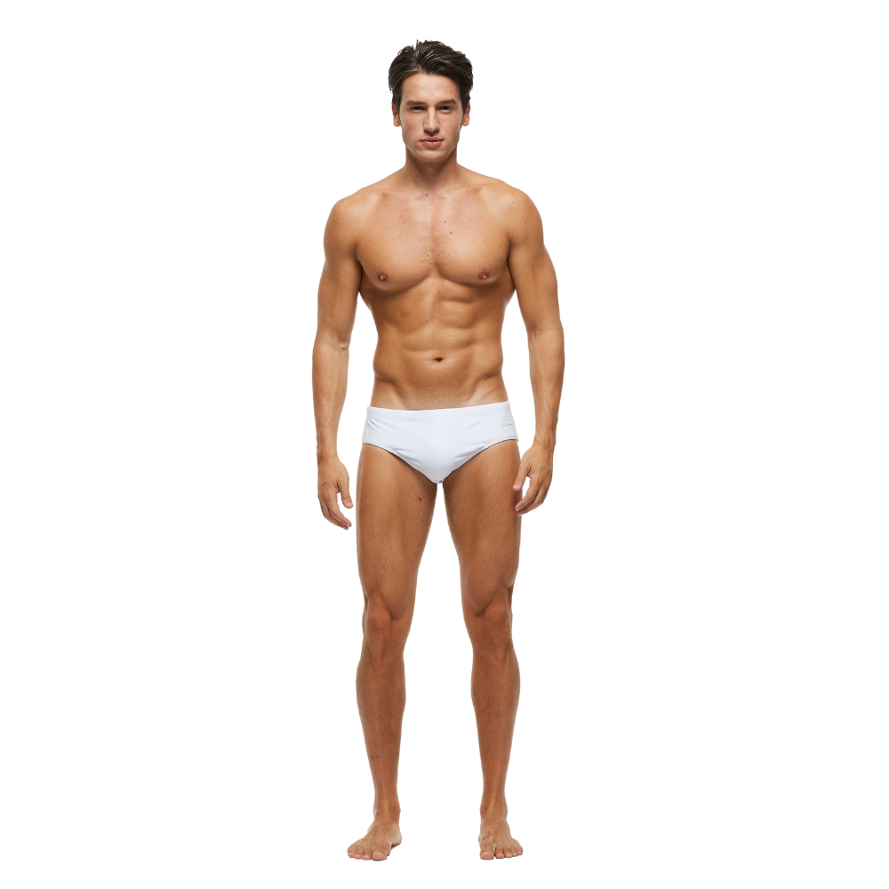 Solid White String Summer Brief-Waves And Trunks