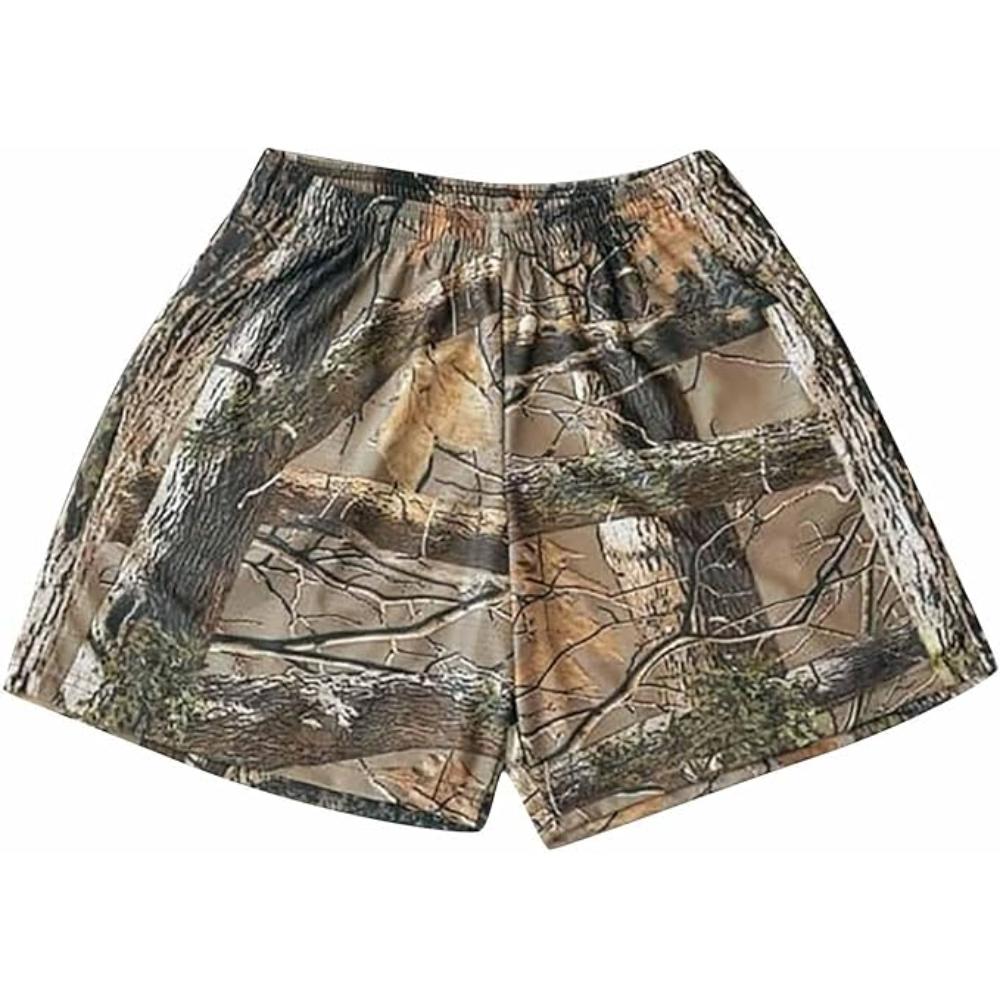 Lightweight Camouflage Shorts With Pockets-Waves And Trunks