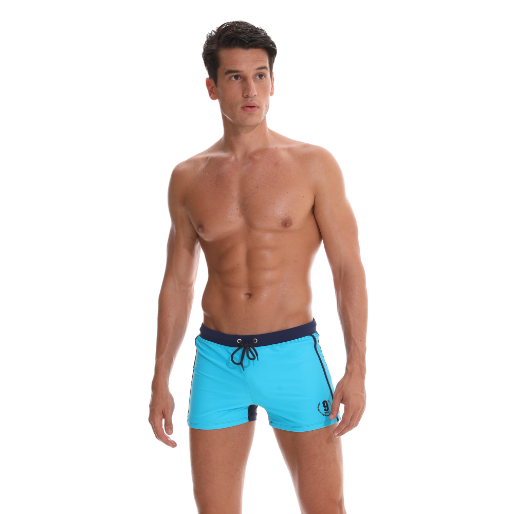 Blue Black String Summer Brief-Waves And Trunks