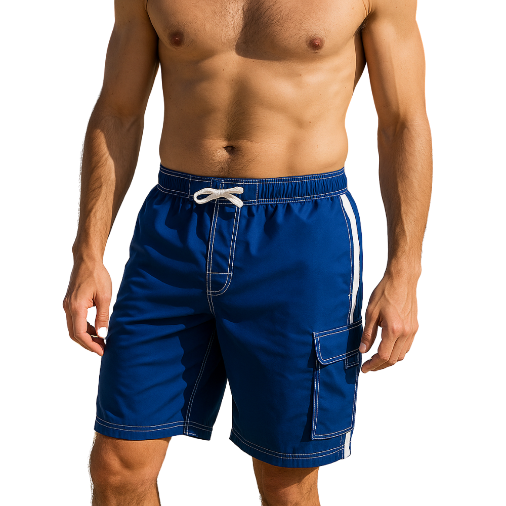 Side Stripe Cargo Swim Short