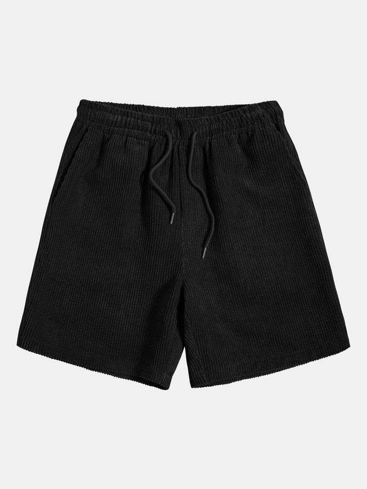Corduroy Solid Plain Beach Shorts-Waves And Trunks