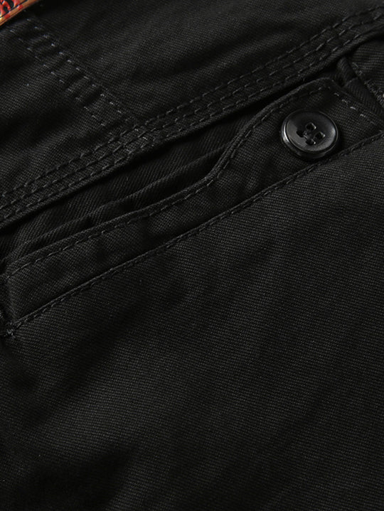 Chino Shorts With Stud Pocket-Waves And Trunks