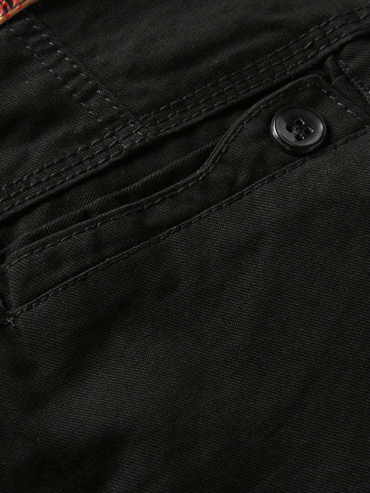 Chino Shorts With Stud Pocket-Waves And Trunks