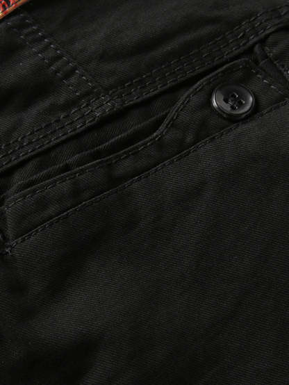 Chino Shorts With Stud Pocket-Waves And Trunks