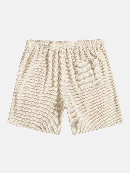 Casual Grid Pattern Beach Shorts-Waves And Trunks