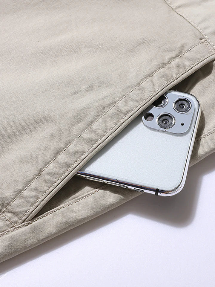 Plain Chino Shorts With Pocket-Waves And Trunks