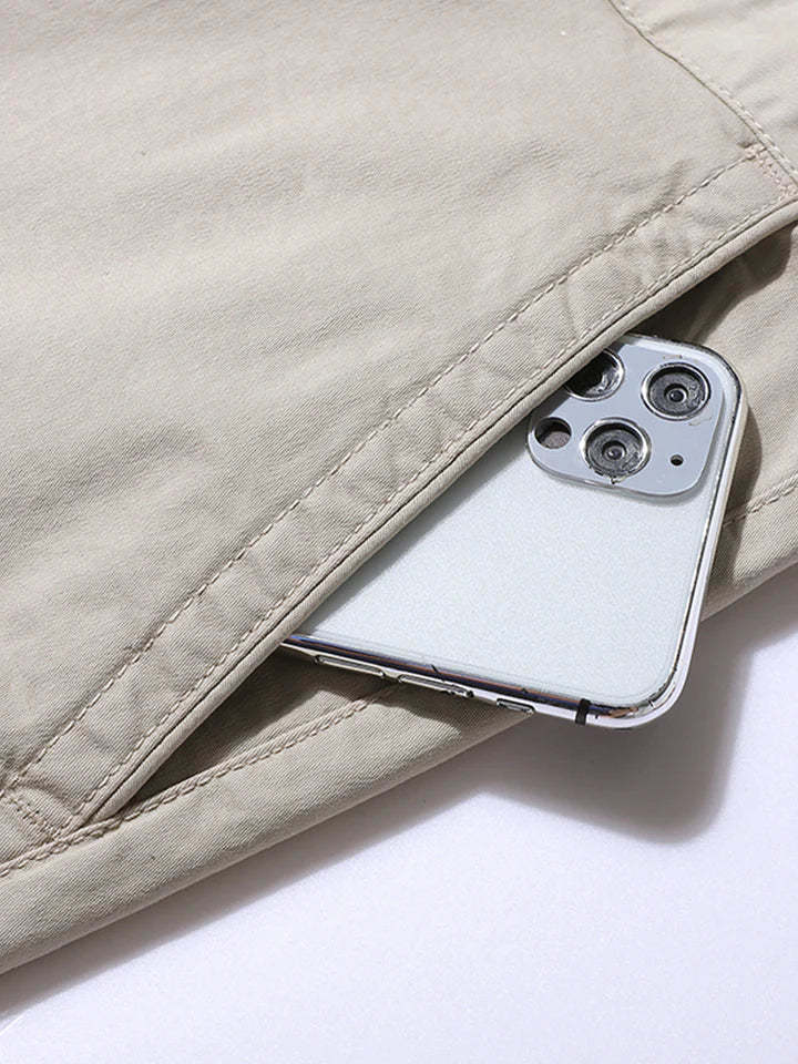 Plain Chino Shorts With Pocket-Waves And Trunks