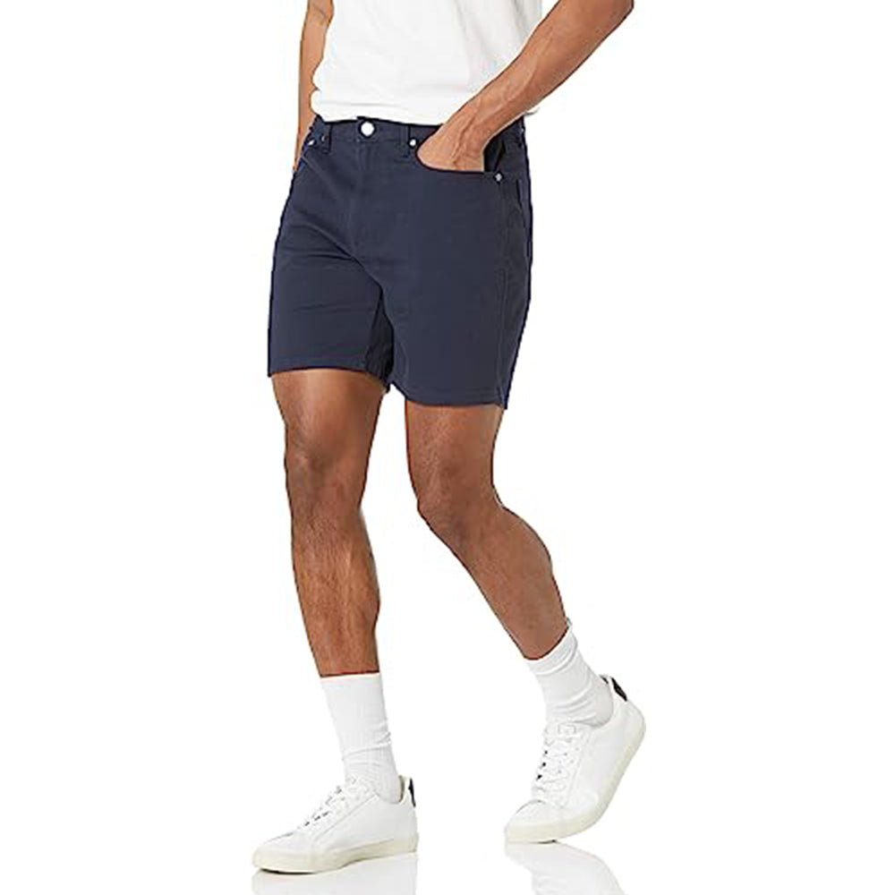 Zipper Closure Short With 5 Pockets-Waves And Trunks