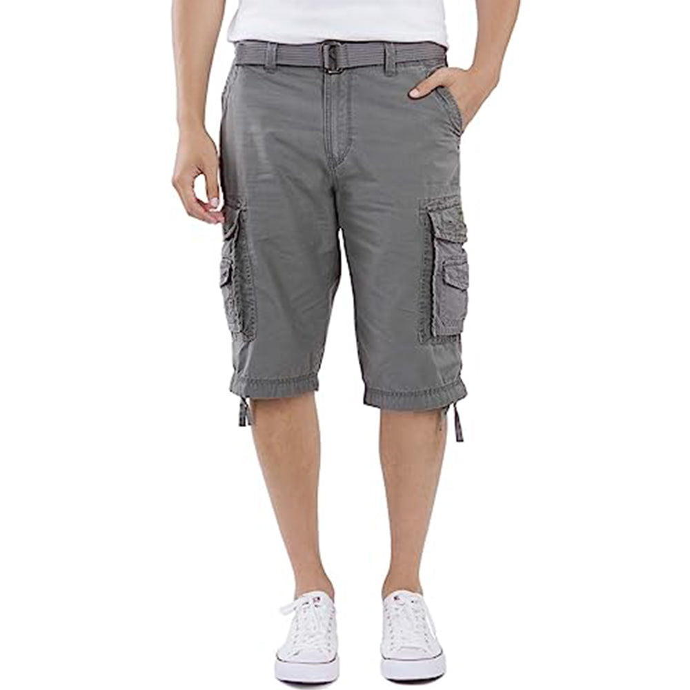 Button Closure Cargo Shorts-Waves And Trunks