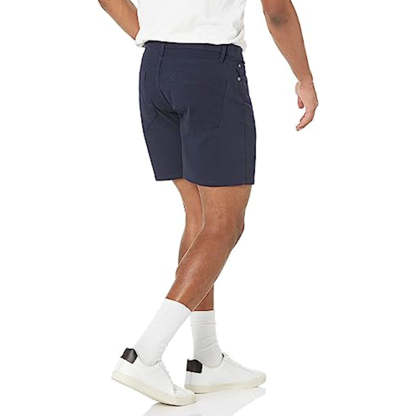 Zipper Closure Short With 5 Pockets-Waves And Trunks