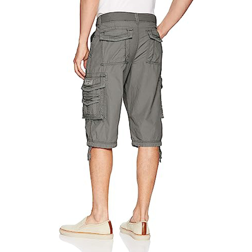 Button Closure Cargo Shorts-Waves And Trunks