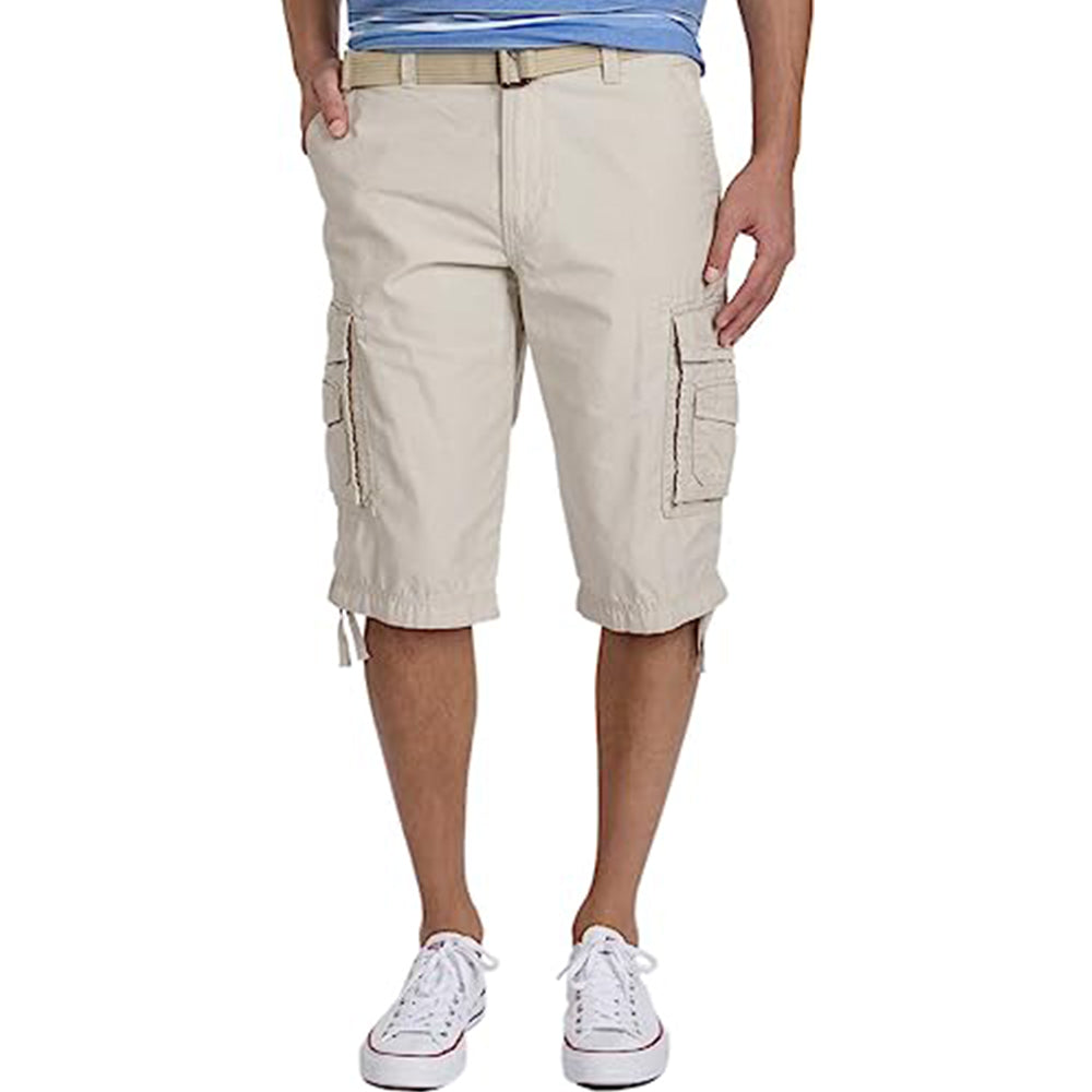 Button Closure Cargo Shorts-Waves And Trunks