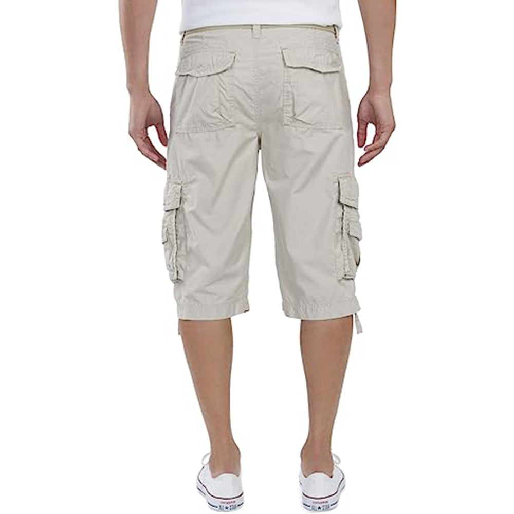 Button Closure Cargo Shorts-Waves And Trunks