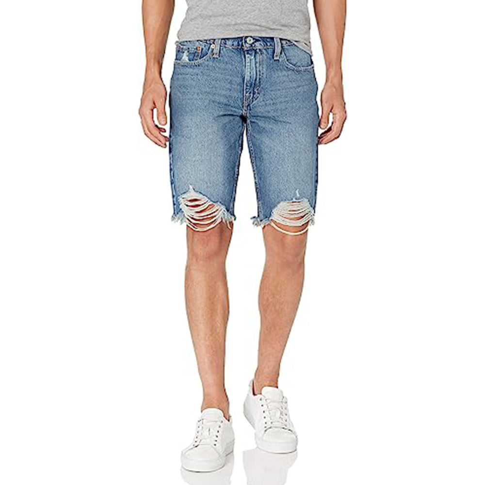 Casual Zipper Closure Denim Shorts-Waves And Trunks