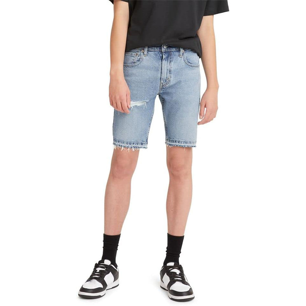 Zipper Closure Cut Off Shorts-Waves And Trunks