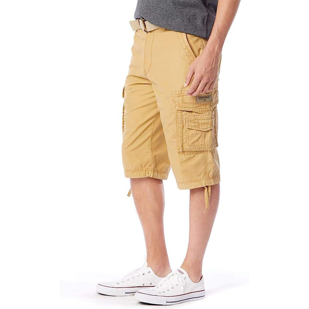 Button Closure Cargo Shorts-Waves And Trunks