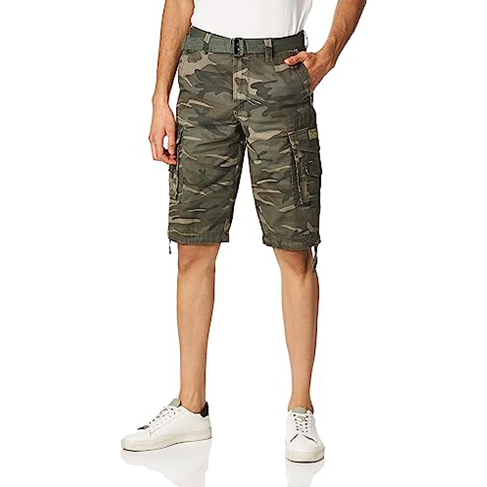 Button Closure Cargo Shorts-Waves And Trunks
