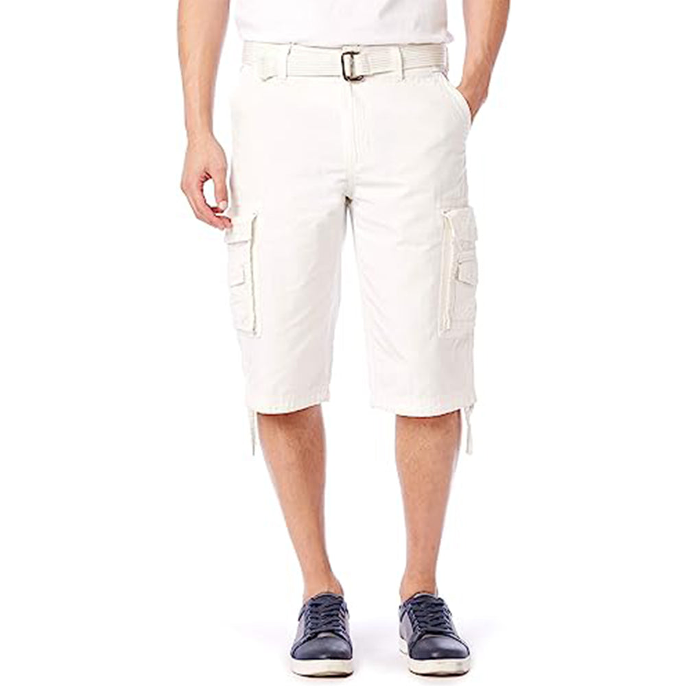 Button Closure Cargo Shorts-Waves And Trunks