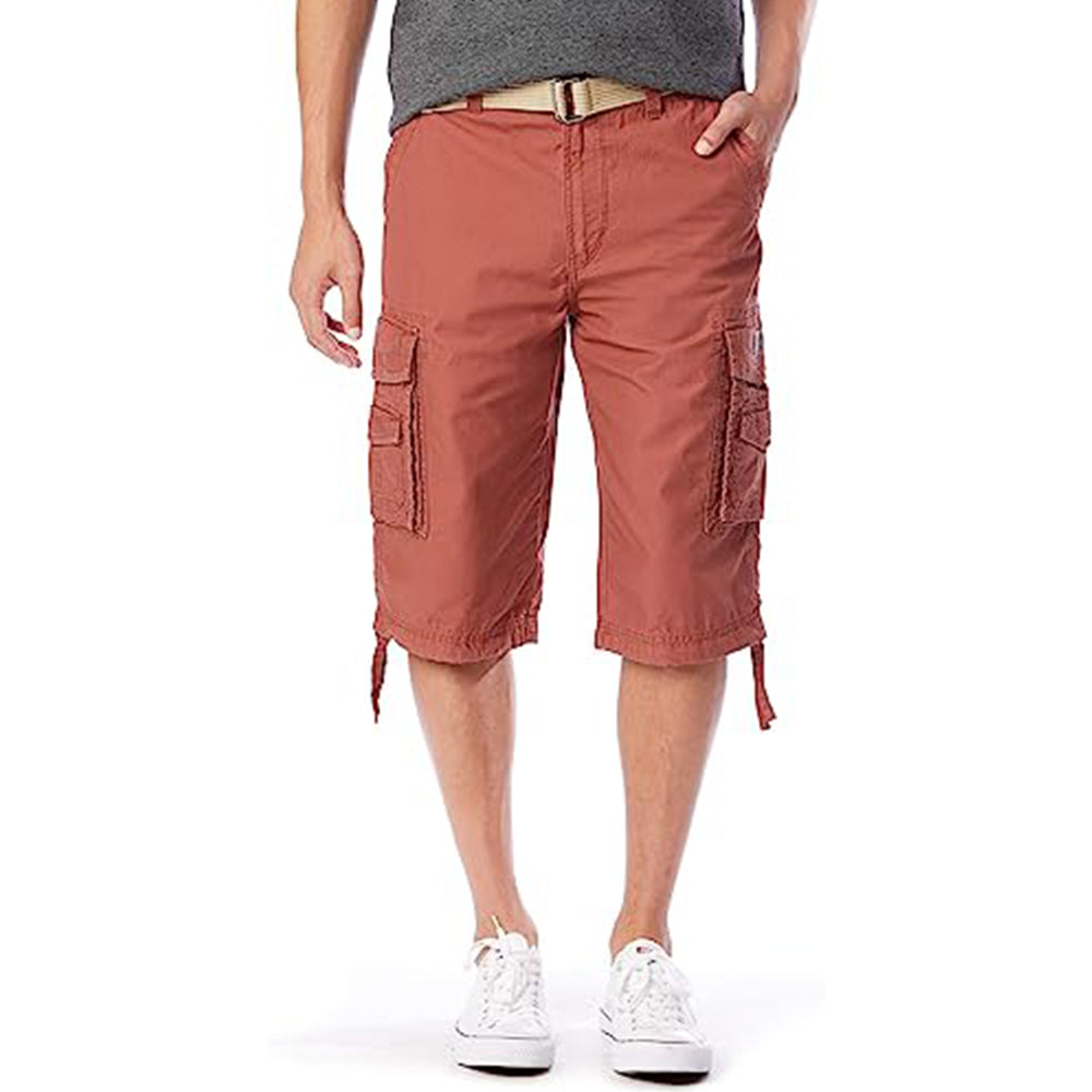 Button Closure Cargo Shorts-Waves And Trunks