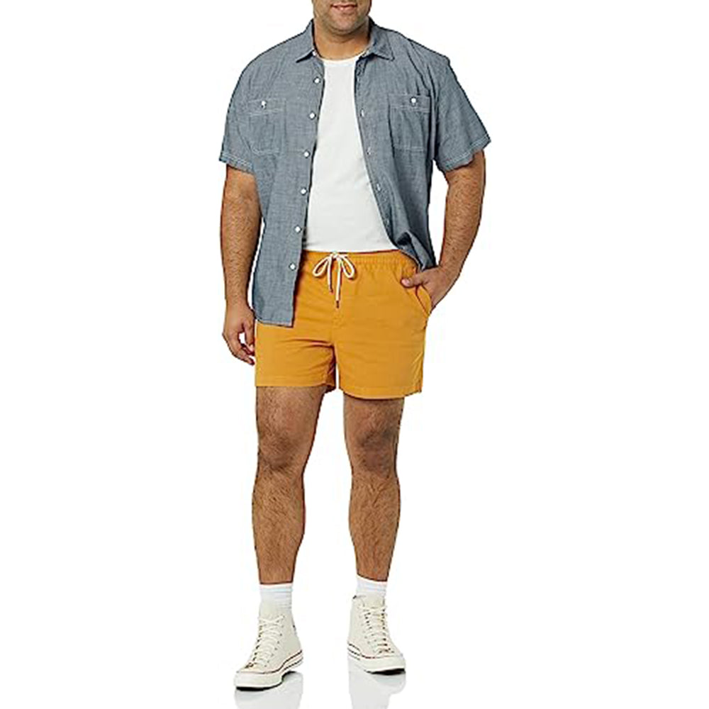 Slim Fit Canvas Short-Waves And Trunks