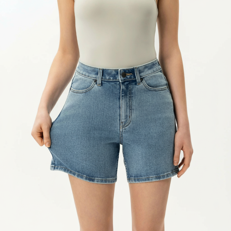 Comfortable And Casual Stretch Denim Shorts For Women