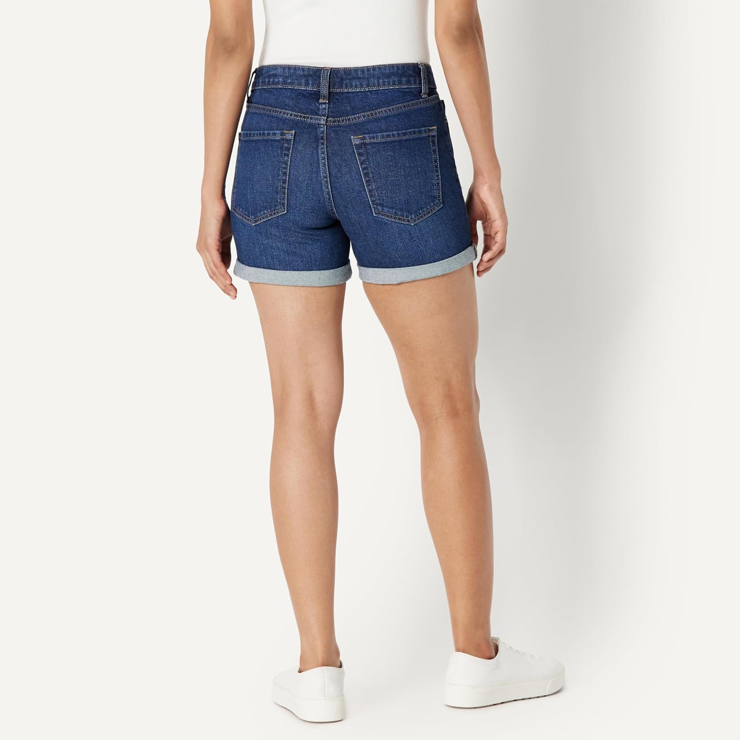 Mid Rise Denim Shorts For Women