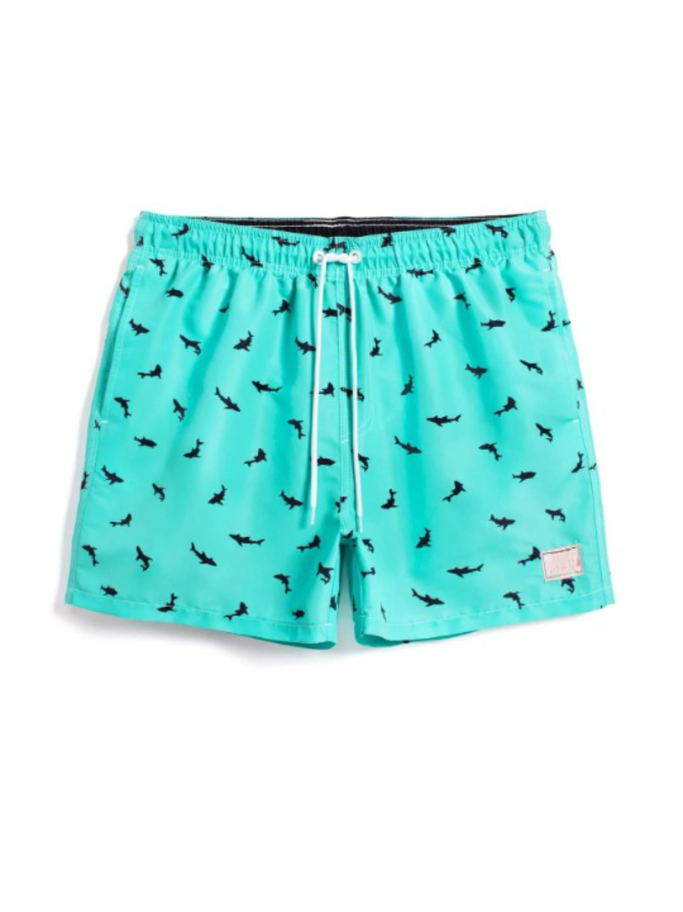 Animal Patched Print Drawstring Swim Trunks-Waves And Trunks