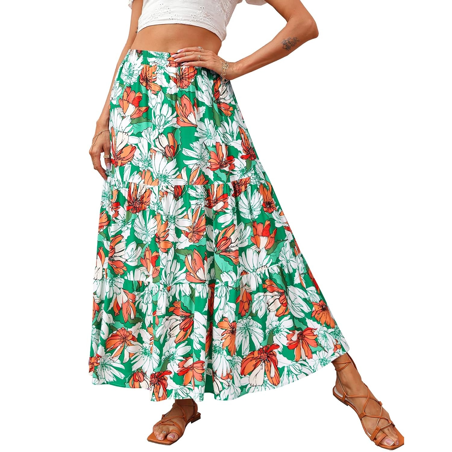 Casual Summer Flowy Beach Skirt For Women